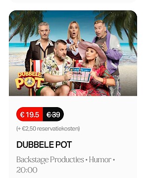 Avondje theater 50% korting