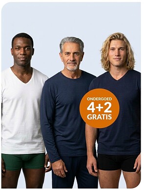 ONDERGOED of ALAN RED T-SHIRTS DEAN (2-PACK), 6 HALEN = 4 BETALEN