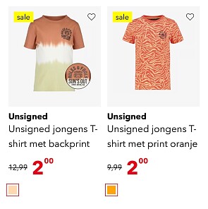 Jongens t-shirts aan 2euro