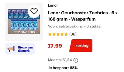 Tot 60% korting op alles voor de was 🧺