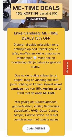 ME-TIME DEALS 15%