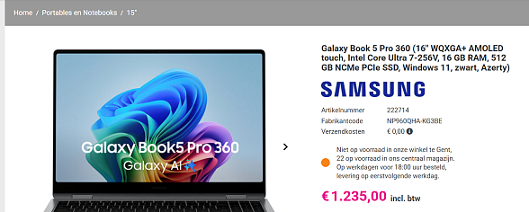 Galaxy Book 5 Pro 360 (-37%)