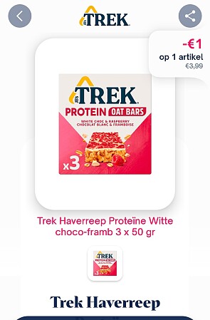 -€1 trek haverreep proteïne