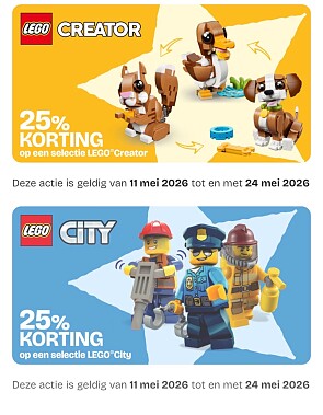 -25% op Lego bij Dreamland