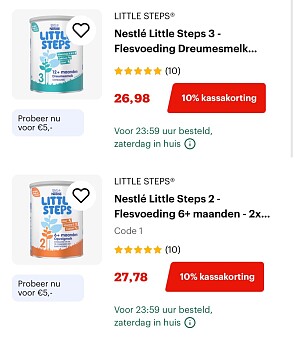 Probeer Nestlé Little Steps 2 of 3 nu voor maar €5