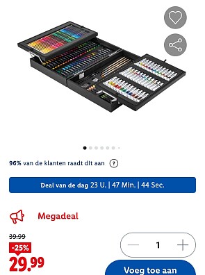 -25% teken- en schilderkoffer, 174-delig