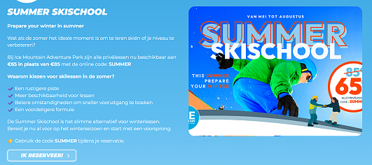 Ice Mountain - Summer Skischool: €65 in plaats van €85