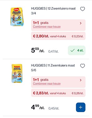 Huggies zwemluiers in promo