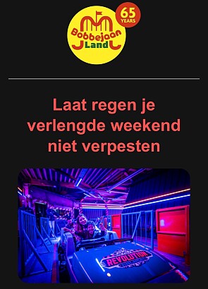 Bobbejaanland Hemelvaartsweekend