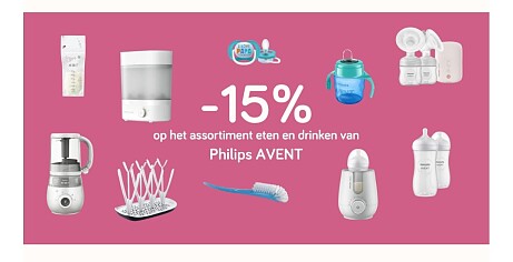 -15% op Philips AVENT eten & drinken 🍽️