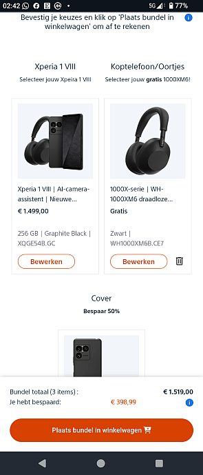 Hoofdtelefoon of oortjes