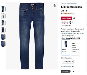 LTB dames jeans zena 24/30. -85%