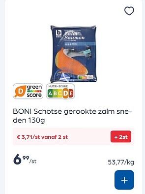 Boni gerookte zalm -50%