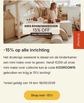 -15% op alle inrichting