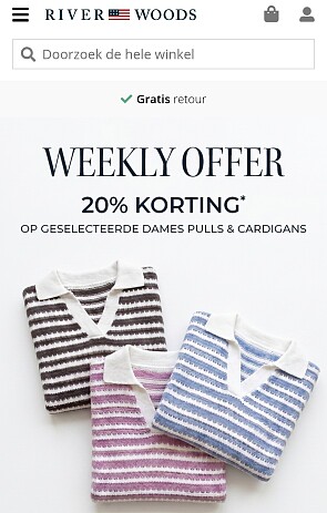 River Woods: 20% korting op dames pulls & cardigans