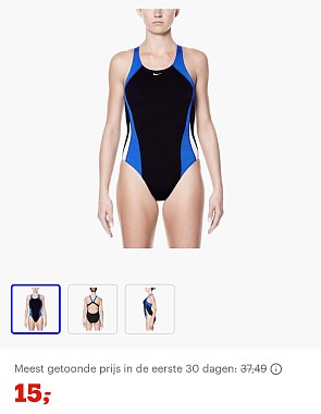 Nike badpakken aan 15€
