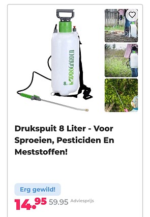 Drukspuit 8 Liter