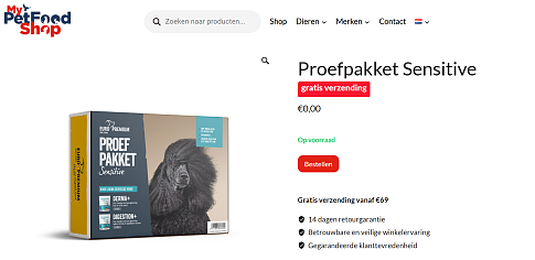 Europremium hondenvoeding: proefpakket t.w.v. €15