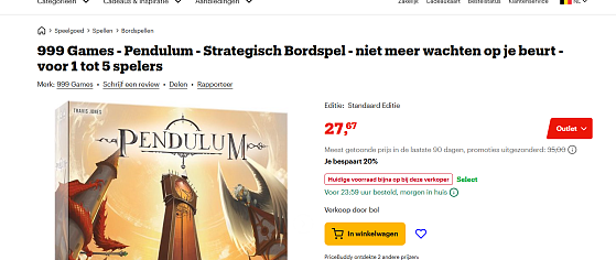 Pendulum - Strategisch Bordspel