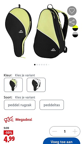 Crivit Padeltas / Padelrugzak -50%