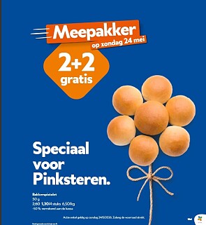Meepakker bij okay voor Pinksteren op 24/5