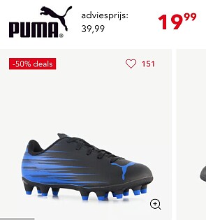 Puma kinder voetbalschoenen -50%