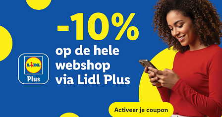 10% EXTRA korting op alles in de webshop van Lidl