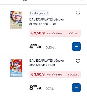 Eau ecarlette decolor stop goedkoper + coupon