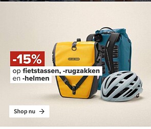 -15% fietstassen,…