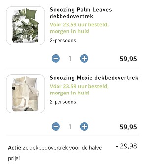 Dekbedovertrek actie