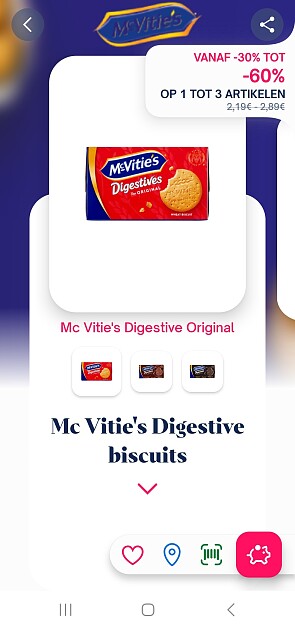 Tot -60% op mc vitie's digestive biscuits