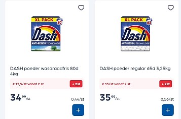 Dash waspoeder in promo bij Collect en go
