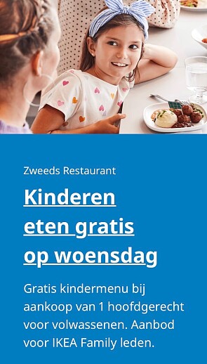 Woensdag = kids gratis eten