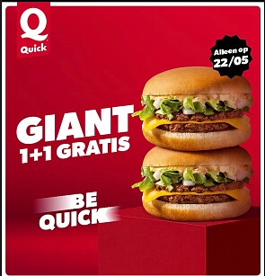 Alleen op 22/5 Giant 1 + 1
