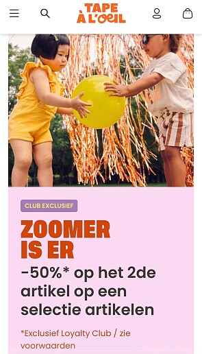 -50% 2de artikel