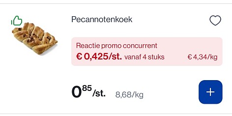 Pecannotenkoek -50% bij okay