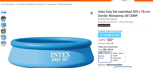 Intex Easy Set zwembad 305 x 76 cm-Zonder filterpomp 28120NP