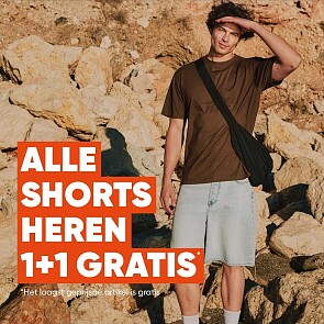 Alle heren shorts 1+1 gratis bij ZEB
