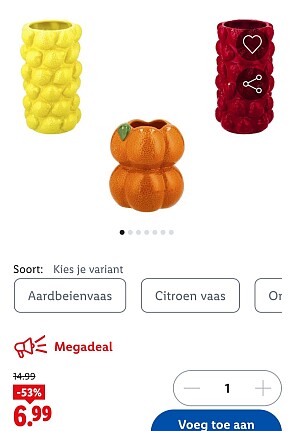 Decoratieve vaas -53%