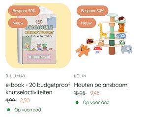 Uitverkoop billimay (ondersteunend speelgoed)