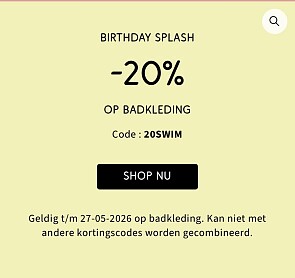 -20% op zwemkledij.
