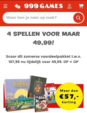 999games zomers voordeelpakket