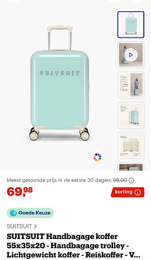 Tot 50% korting op SUITSUIT koffers