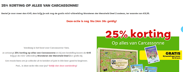 -25% op alles van Carcassonne!