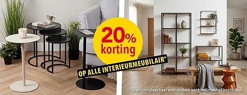 -20% op interieurmeubilair