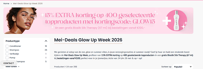 Haarshop: 15% EXTRA korting op 400 producten