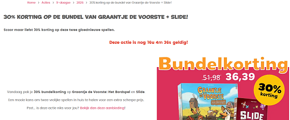 999 games dagdeal: bundelkorting 30% korting op de bundel van Graantje de Voorste + Slide!