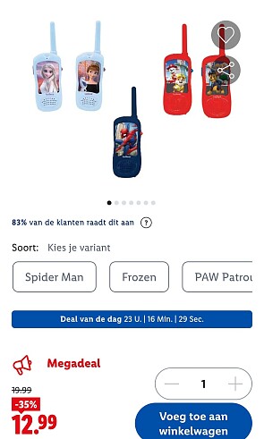 Lexibook walkietalkies -35%