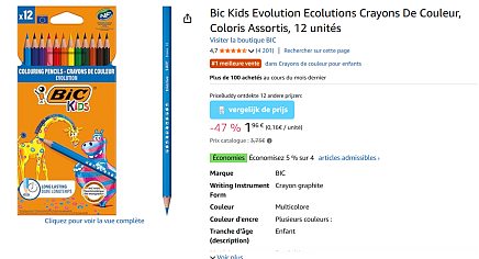 Bic Kids Evolution Ecolutions Crayons De Couleur