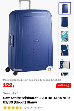Samsonite reiskoffer S'CURE SPINNER XL
